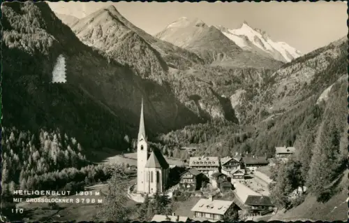 Ansichtskarte Heiligenblut am Großglockner Panorama 1954  schöne Bunt-Frankatur