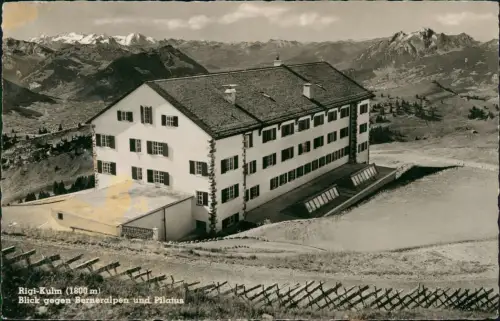 Ansichtskarte Arth SZ Rigi Kulm Blick gegen Berneralpen und Pilatus 1964