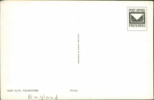 Postcard Folkestone Ortsansicht mit Strand EAST CLIFF 1975