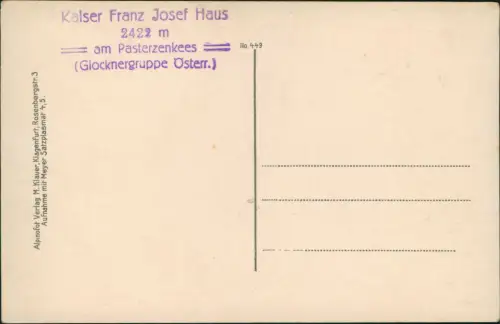 Ansichtskarte Zell am See Großglockner mit Franz Josefs Haus 1930