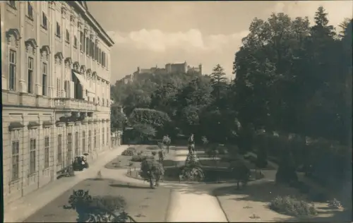 Ansichtskarte Salzburg Mirabell-Schloss und Mirabellengarten 1910