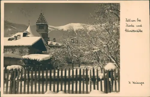 Ansichtskarte Zell am See Sehmittenhöhe Kirche 1940