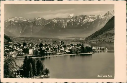 Ansichtskarte Zell am See Panorama-Ansicht Blick zur Alpenkette 1940
