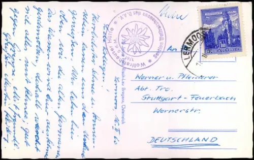 Ansichtskarte Lermoos Wolfratshauserhütte Tirol Umlandansicht 1960