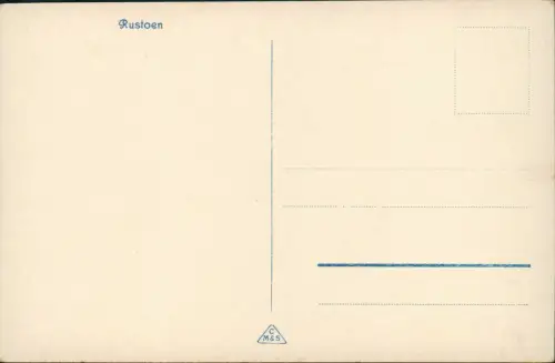 Postcard Norwegen Norge Rustoen Dorf Fischer 1932