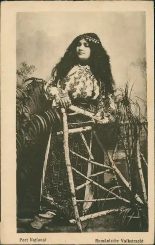 Rumänien (allgemein) România Trachten Typen Rumänien Volkstracht Frau 1917