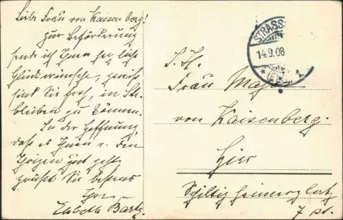 CPA Straßburg Strasbourg Städtische Höhere Mädchenschule. 1908