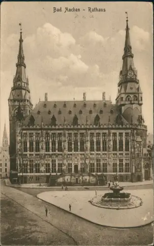 Ansichtskarte Aachen Rathaus 1910