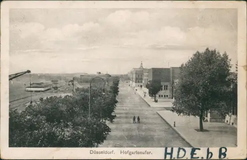 Ansichtskarte Düsseldorf Stadtteilansicht Hofgartenufer 1925