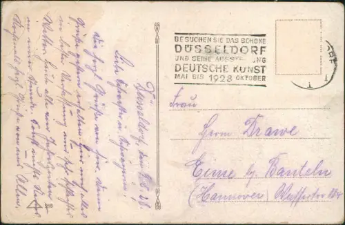 Ansichtskarte Düsseldorf Stadtteilansicht Hofgartenufer 1925