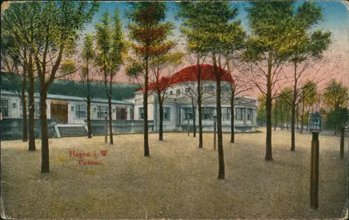 Ansichtskarte Hagen (Westfalen) Partie am Parkhaus 1927