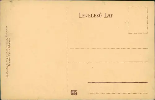 Postcard .Slowakei MAGAS TÁTRA TÉRY-HORHOS Bergsteiger Tatry 1926
