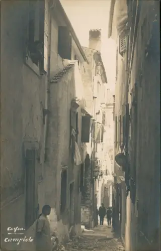 Postcard Korfu Corfou.Campielo - Straße 1919