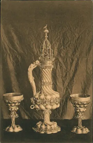 Ansichtskarte Goslar Harz Bergkanne u. Becher im Rathaus 1910