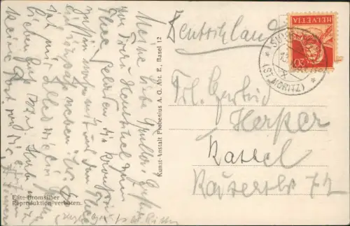 Ansichtskarte Maloja-Stampa Schlittenpartie Winter 1937