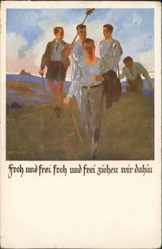 Ansichtskarte  Künstlerkarte Männer Deutsche Turnerschaft Turnen 1925
