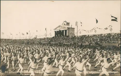 Ansichtskarte Leipzig 12. Deutsches Turnfest Turnplatz Fotokarte 1913