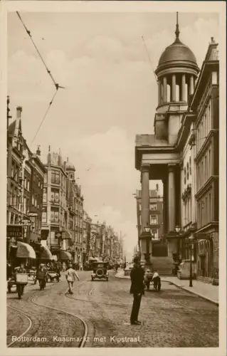 Postkaart Rotterdam Rotterdam Kaasmarkt met Kipstraat. Fotokarte 1940