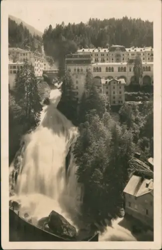 Ansichtskarte Bad Gastein Hotels Wasserfall - Fotokarte 1929
