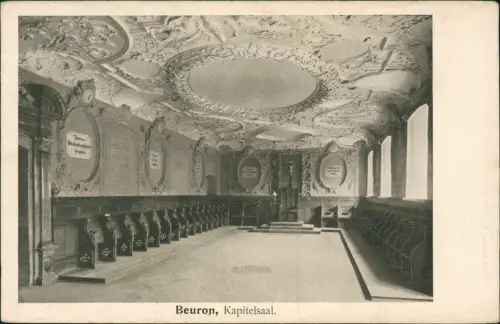 Ansichtskarte Beuron Benediktiner Kloster - Kapitelsaal 1914