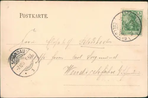 Ansichtskarte Lichtenstein (Sachsen) Stadtpartie 1908