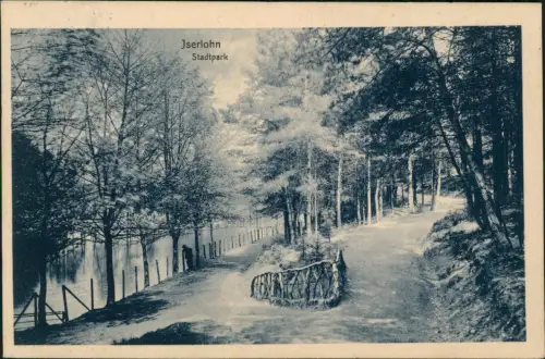 Ansichtskarte Iserlohn Partie im Stadtpark 1908