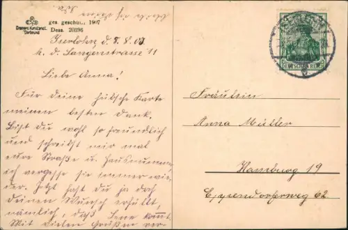 Ansichtskarte Iserlohn Partie im Stadtpark 1908