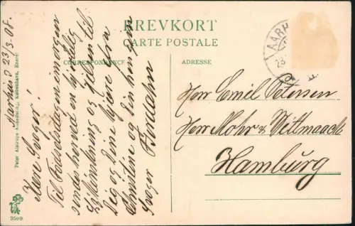 Postcard Hammel (Jütland) Frijsenborg 1908  Dänemark Danmark