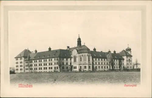 Ansichtskarte München Martinspital 1910 Passepartout