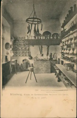 Ansichtskarte Nürnberg Germanisches Museum - Küche 1902