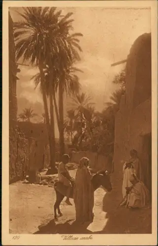 Ansichtskarte  Arabische Typen Village arabe Straßenszene 1928