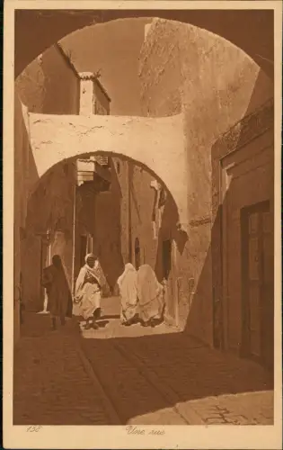 Ansichtskarte  Arabische Typen Arabien Une rue Africa Straße 1928