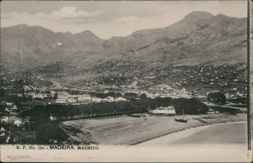 Postcard Machico Stadtblick 1912  Madeira