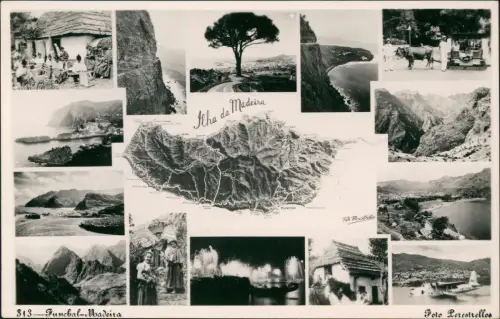 Postcard Funchal Insel Mehrbild Fotokarte 1940  Madeira