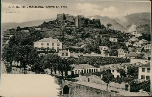 Postcard Funchal MADEIRA. FORTE DO PICO. 1912