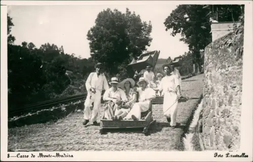 Postcard Funchal Carro do Monte Madeira - Fotokarte 1940