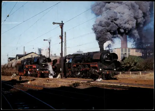 Ansichtskarte St. Egidien Güterzugdampflokomotiven im Bahnhof 1979