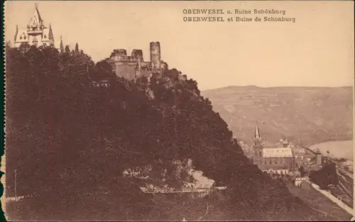 Ansichtskarte Oberwesel Schönburg (Rhein) 1920