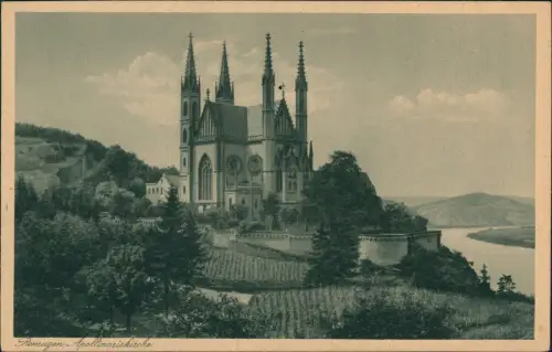 Ansichtskarte Remagen Partie an der Apollinariskirche 1920