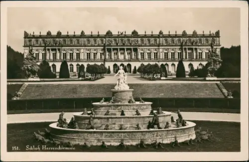 Ansichtskarte Chiemsee Schloß Herrenchiemsee (Castle Building) 1940