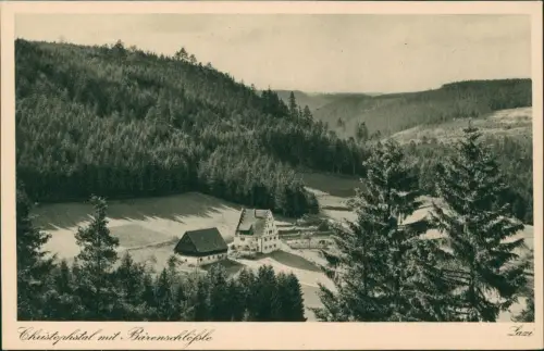 Freudenstadt Umlandansicht Christophstal mit Bärenschlößle 1920
