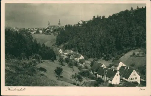 Ansichtskarte Freudenstadt Umlandansicht Blick auf Wohnhaus-Siedlung 1928