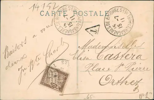 CPA Bagnères-de-Bigorre Muse - Palmarium - Place des Thermes 1911