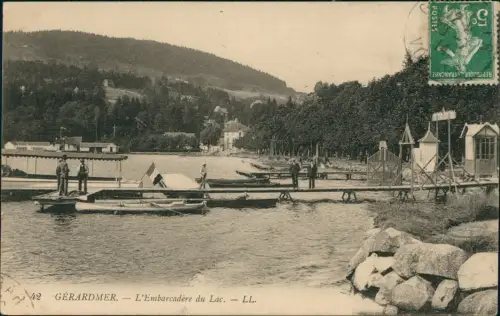 CPA Gerdsee Gérardmer L'Embarcadère du Lac. Bootsstation 1914