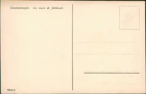 Postcard Istanbul Les murs de Jédikoulé. 1912