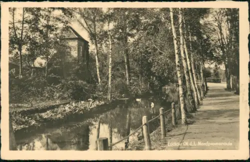 Ansichtskarte Luckau Łuków Nordpromenade - Fotokarte 1953