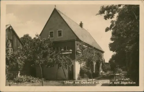 Merschwitz-Nünchritz (Elbe) Gasthaus zum Jägerheim Löbsal am Golkwald 1953
