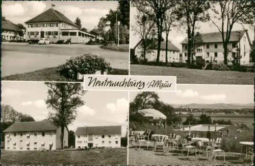 Ansichtskarte Neutrauchburg 4 Bild Schwimmbad Häuser 1963