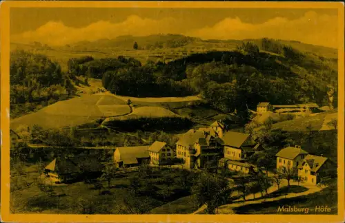 Ansichtskarte Malsburg-Marzell Stadtpartie Höfe 1952