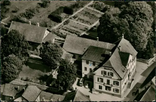 Kandern (LK Lörrach) Luftaufnahme Luftbild Landgasthof Ochsen 1968